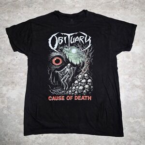 Obituary Band Tee - Cause of Death Album Graphic Size Medium